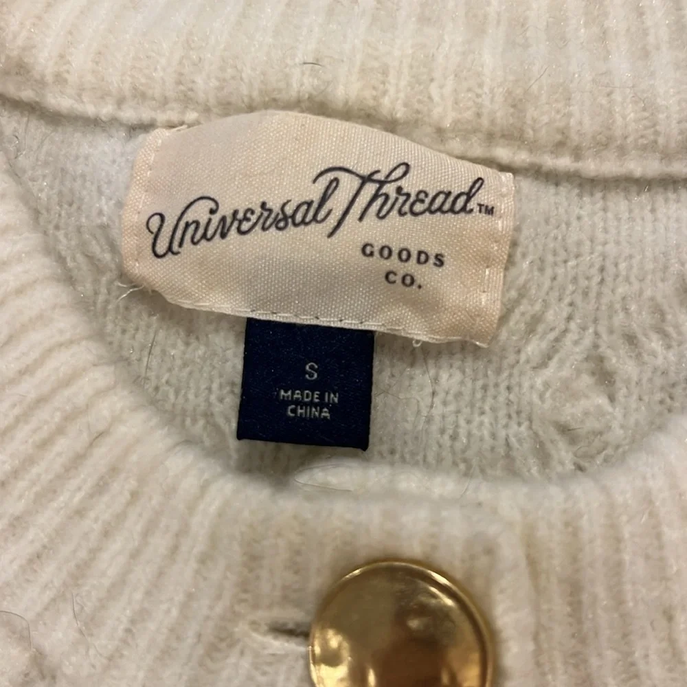 LAST CALL MAKE AN OFFER! Universal Thread Ivory and Navy Striped Cardigan - Picture 3 of 5